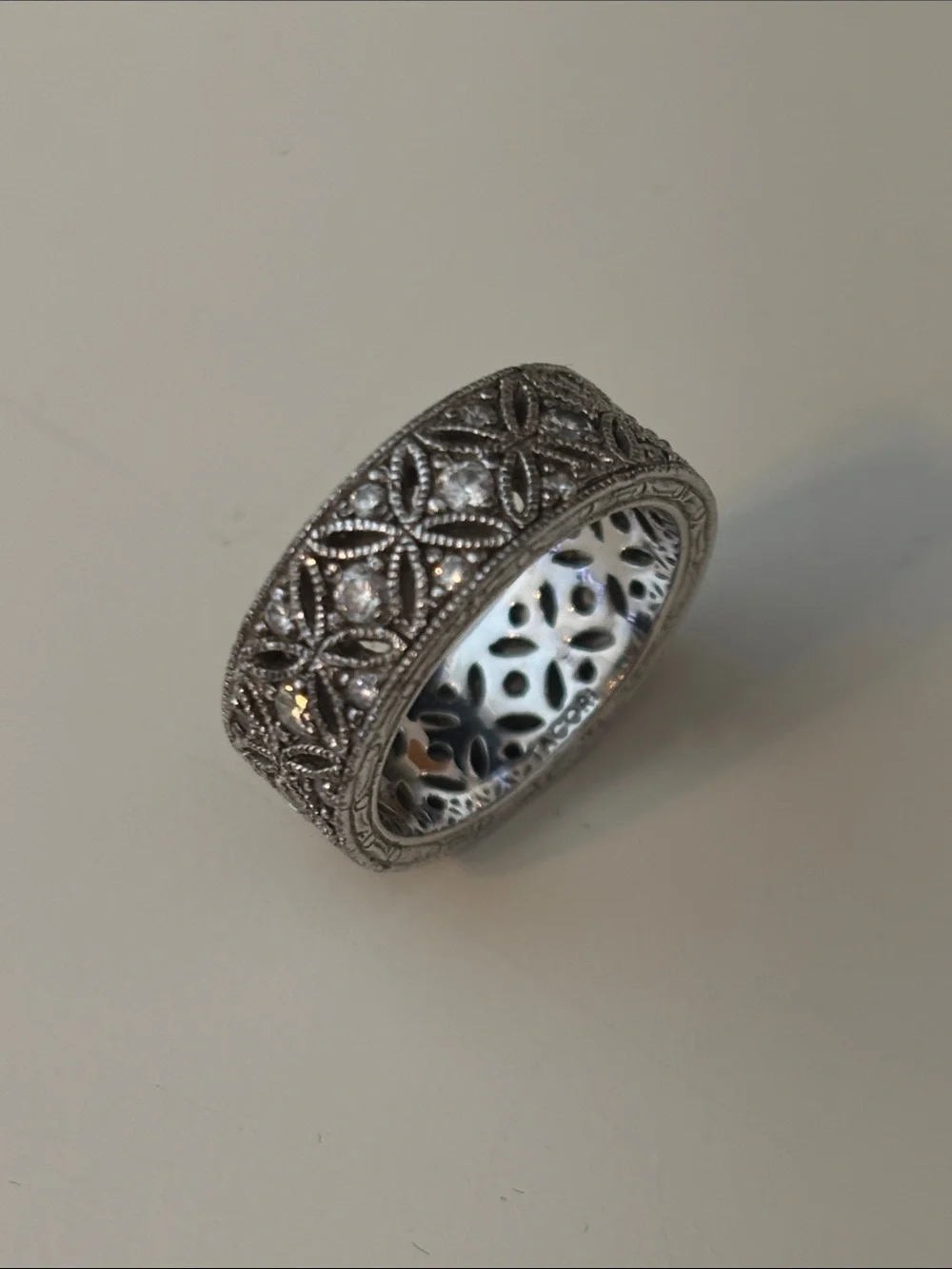 Tacori Eternity Band Ring Wide Filigree